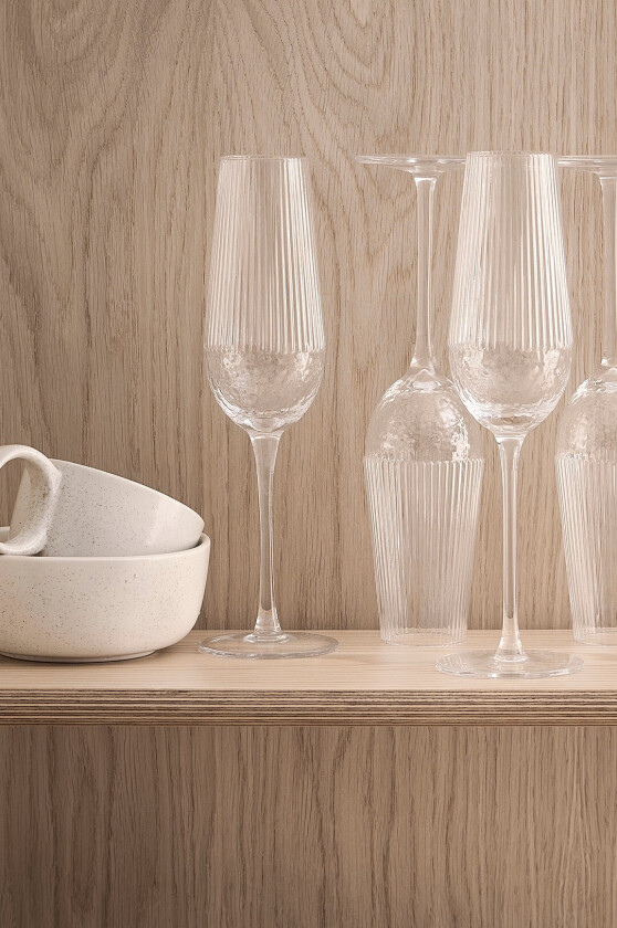 Champagneglass Vanity 4-pk - Transparent