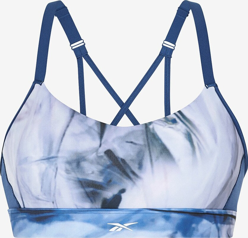 Sports-BH Lux Strappy Sports Bra Liquid Abyss Print - Blå