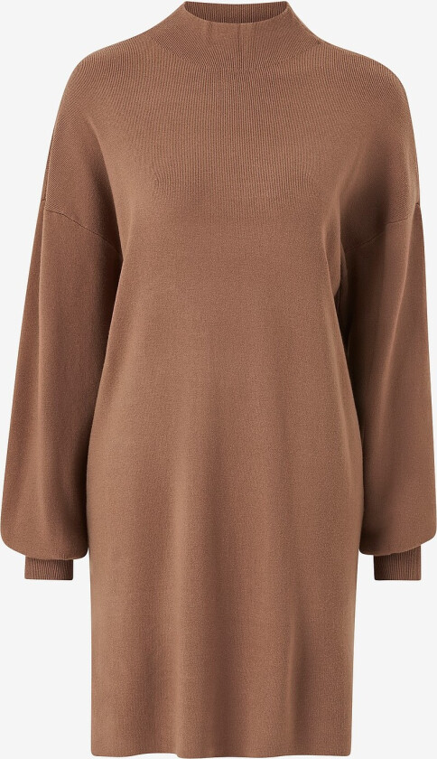 Kjole vmNancy LS Funnelneck Dress - Brun