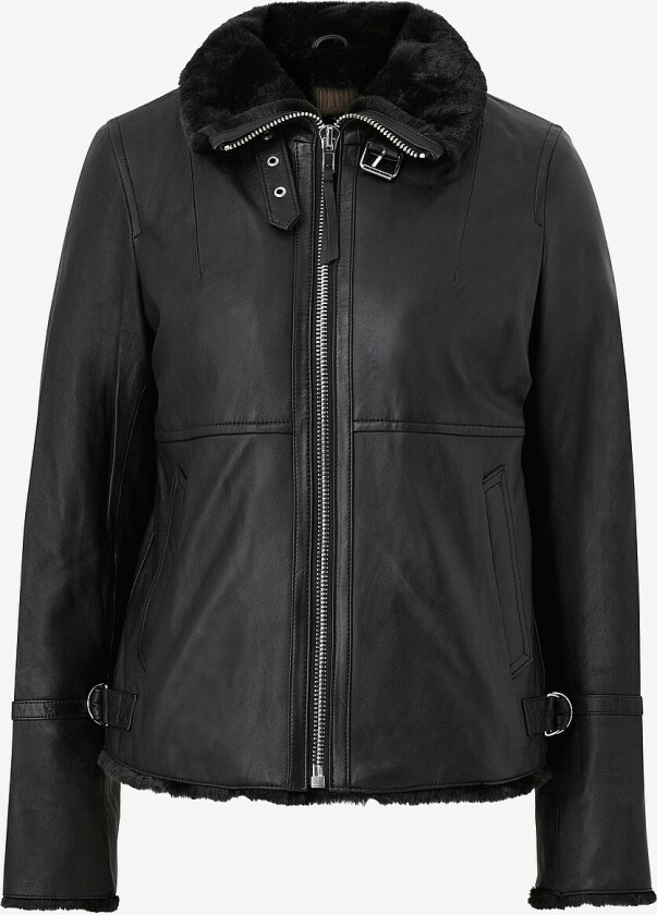 Skinnjakke Alice Leather Bomber Jacket - Svart