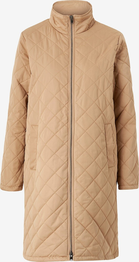 Kåpe slfFilly Quilted Coat B Noos - Brun