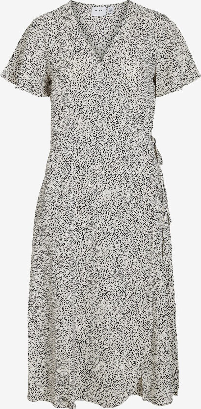 Omslagskjole viLovie S/S Wrap Midi Dress - Flerfarget