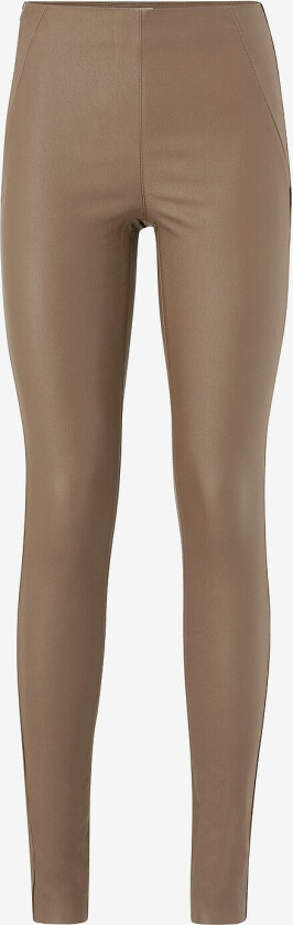 Leggings objBelle MW Coated Leggings - Brun