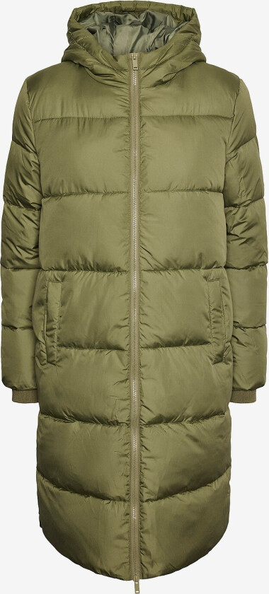 Jakke pcBee New Long Puffer Jacket BC - Grønn
