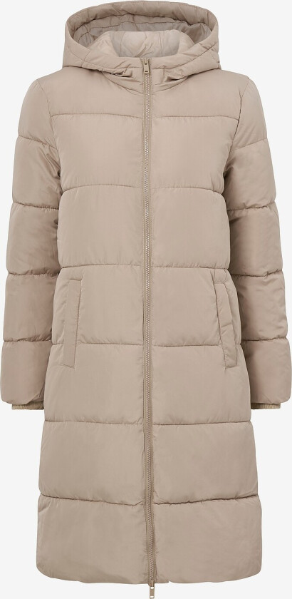 Jakke pcBee New Long Puffer Jacket BC - Beige