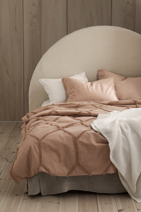 Sengesett Ivana i økologisk bomull, 2 eller 3 deler - Beige