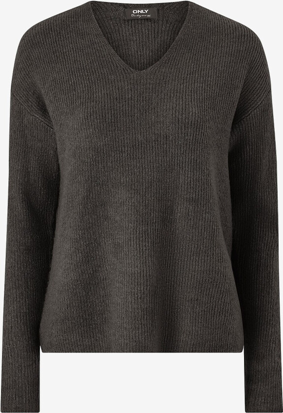 Genser onlCamilla V-neck L/S Pullover Knt - Grå