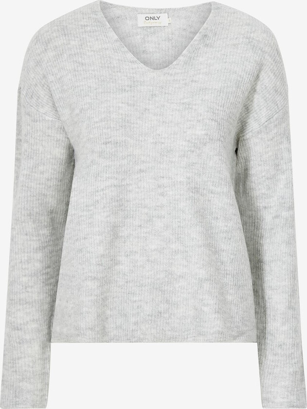 Genser onlCamilla V-neck L/S Pullover Knt - Grå
