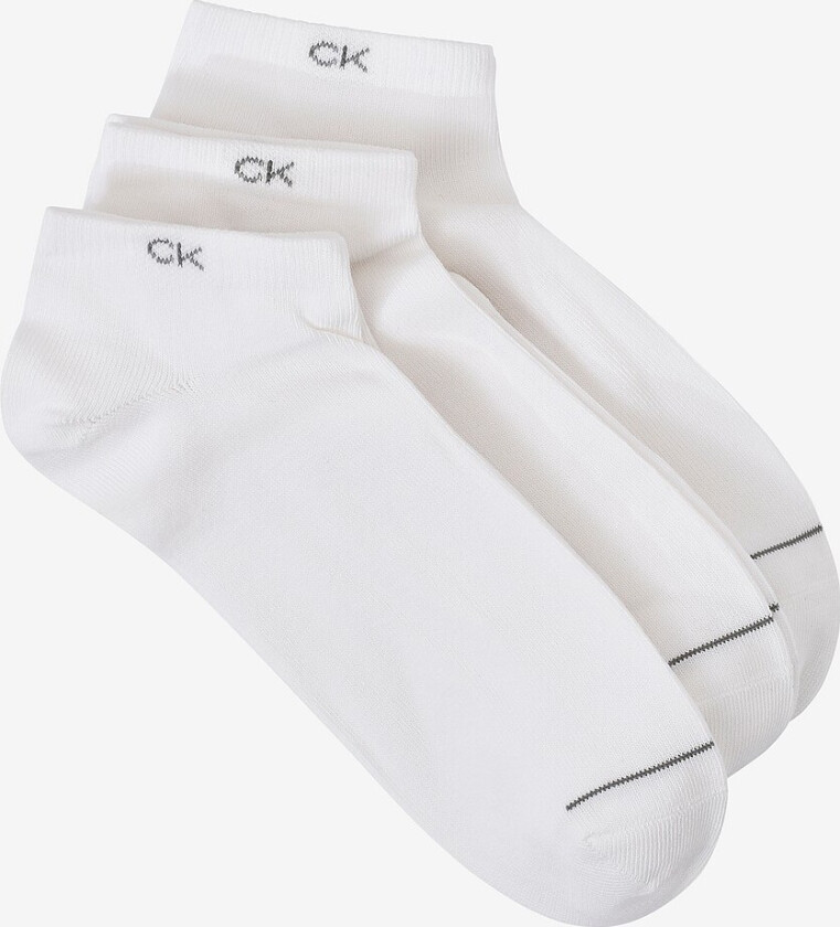 Ankelsokker CK Men Sneaker 3-pakning - Hvit