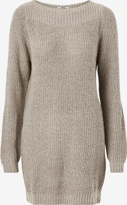 Strikketkjole jdyWhitney Megan L/S Boat Dress Knt - Grå