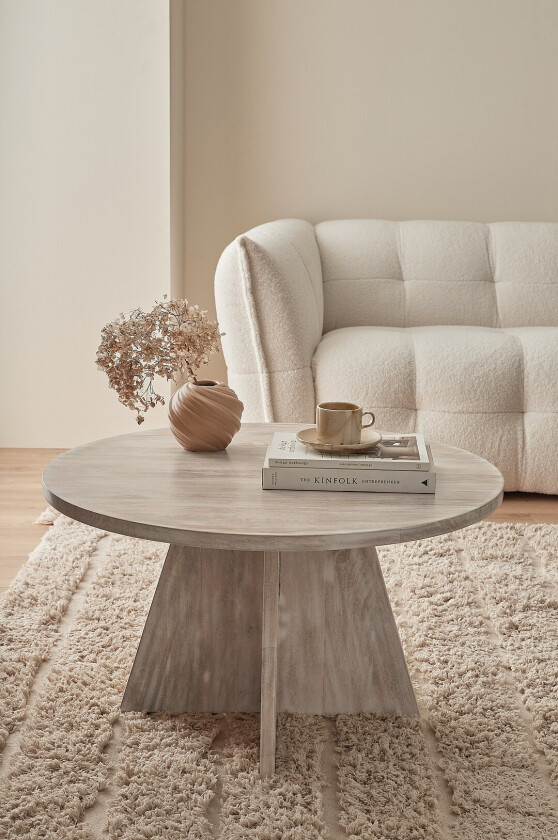 Sofabord Eskil Ø 80 cm - Natur