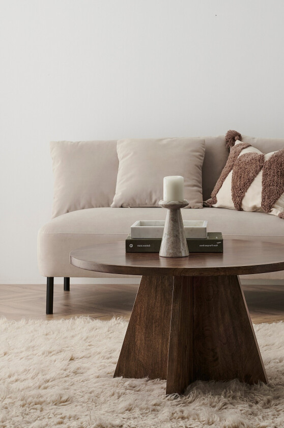 Sofabord Eskil Ø 80 cm - Brun