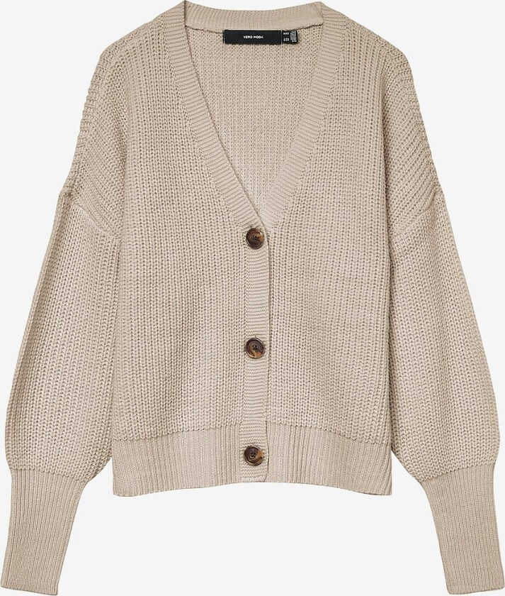 Kardigan vmLea LS V-neck Cuff Cardigan - Grå