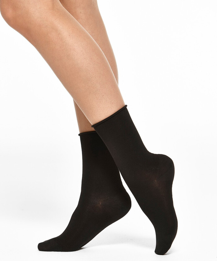 Sokk Bamboo Comfort Top Socks - Svart