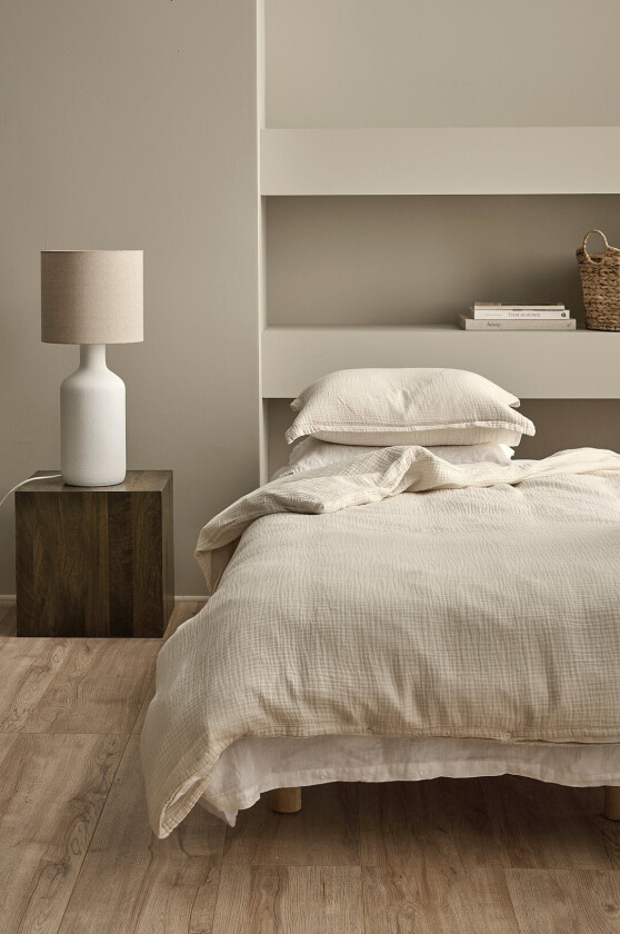 Sengesett Candela i musselin, 2 eller 3 dele - Beige