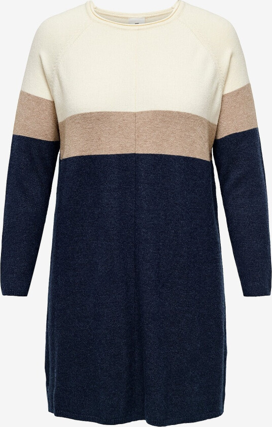 Strikketkjole carLaura L/S Abk Dress Ess Knk - Grå