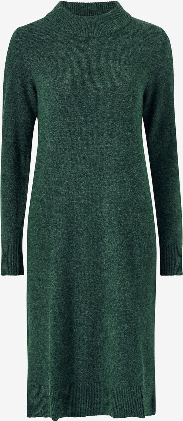 Kjole viRil Crew Neck L/S Midi Dress - Grønn