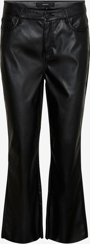 Bukse vmStella HR Kick Flare PL Coated Pant - Svart