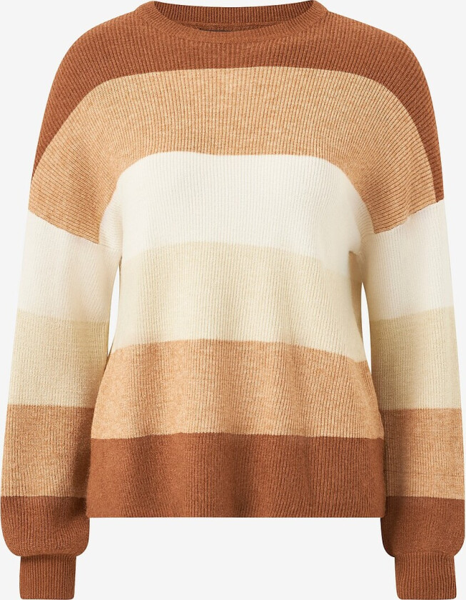 Genser onlAtia L/S Stripe Pullover CC Knt - Brun
