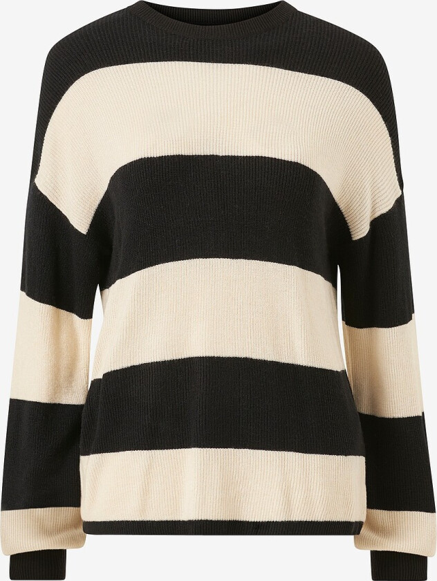 Genser onlAtia L/S Stripe Pullover CC Knt - Svart
