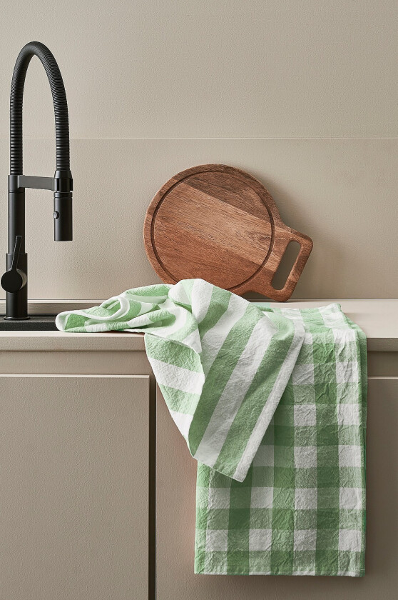 Kjøkkenhåndkle Minna 2-pk - Grønn