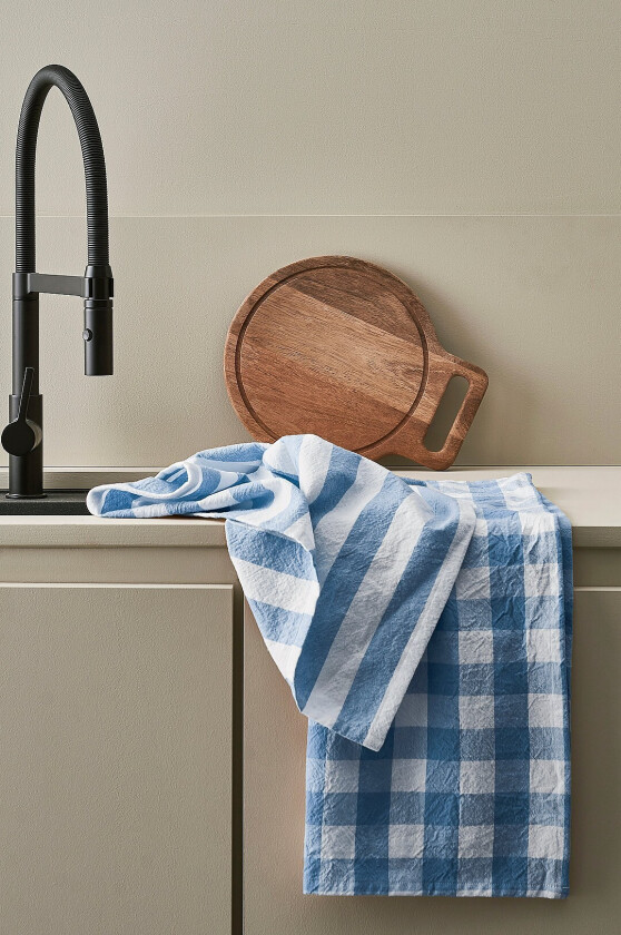 Kjøkkenhåndkle Minna 2-pk - Blå