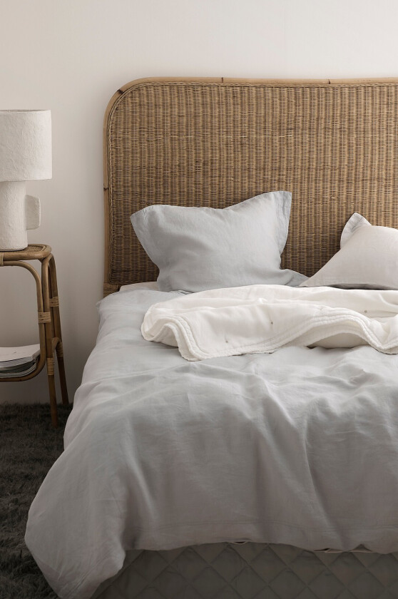 Sengesett Candice i vasket lin, 2 eller 3 deler - Grå