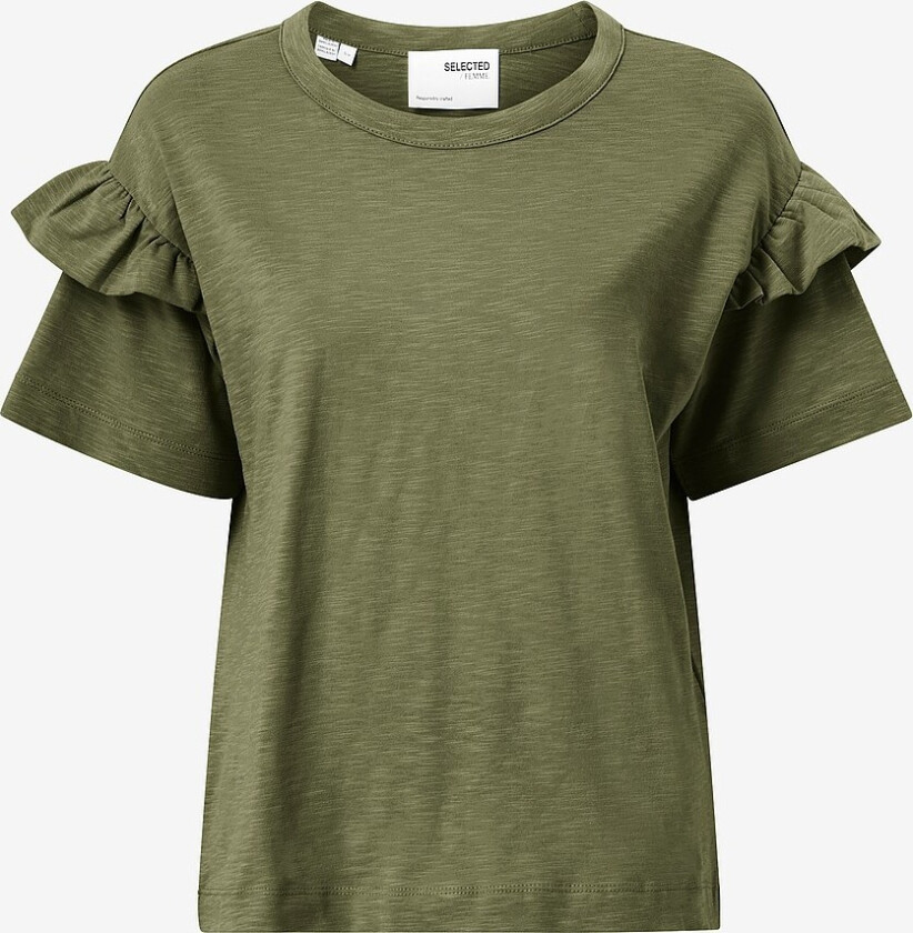Topp slfRylie SS Florence Tee - Grønn