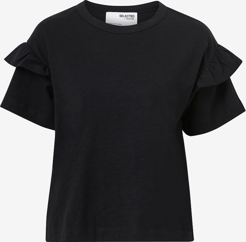 Topp slfRylie SS Florence Tee - Svart
