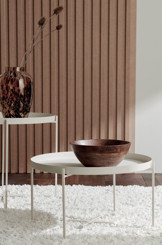 Sofabord George Lavt, Ø 57 cm - Beige