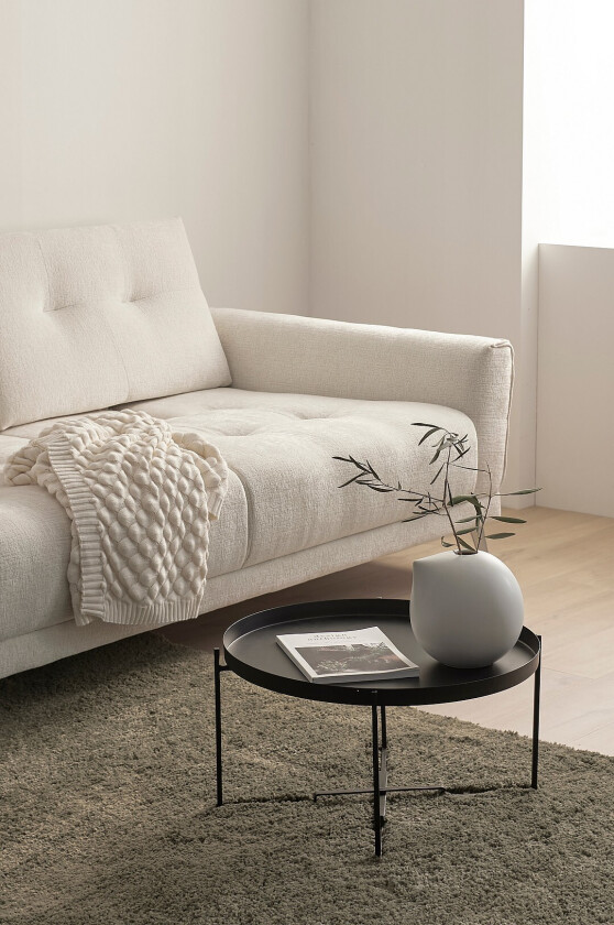 Sofabord George Lavt, Ø 57 cm - Svart