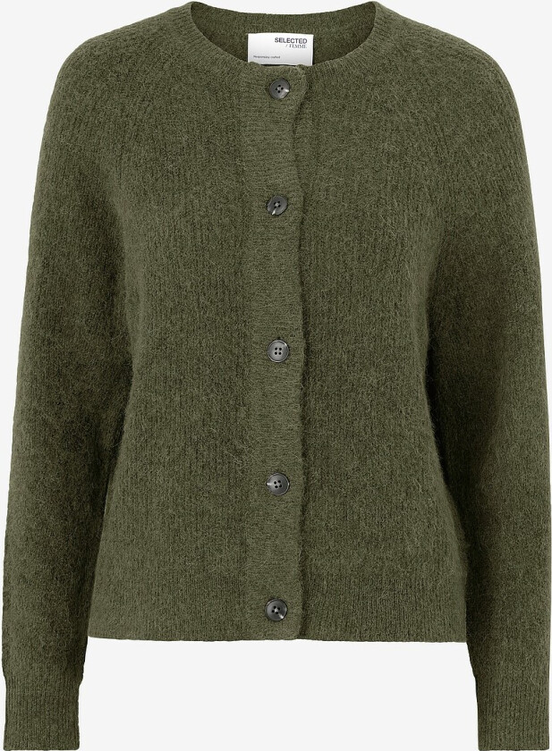 Cardigan slfLulu LS Knit Short - Grønn