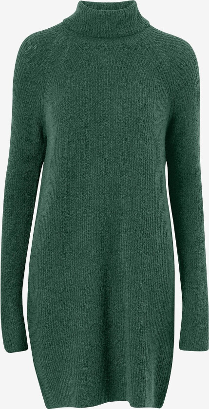 Strikketkjole pcEllen LS High Neck Knit Dress - Grønn