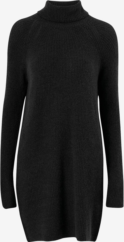 Strikketkjole pcEllen LS High Neck Knit Dress - Svart