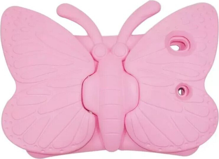 iPad 10.2" (2021 / 2020 / 2019) / Air (2019) / Pro 10.5" - Barnedeksel - Sommerfugl med Stander - Rosa