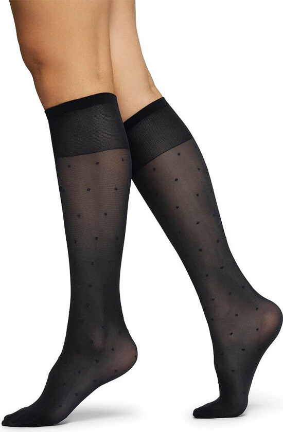 Knestrømper Doris Dots Knee-Highs - Svart
