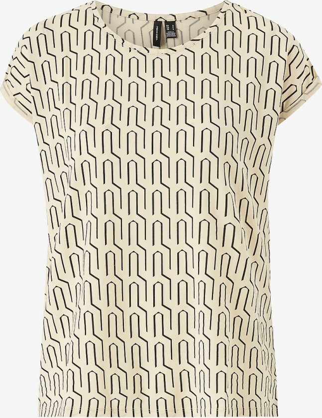 Topp vmAva Plain SS Top - Beige