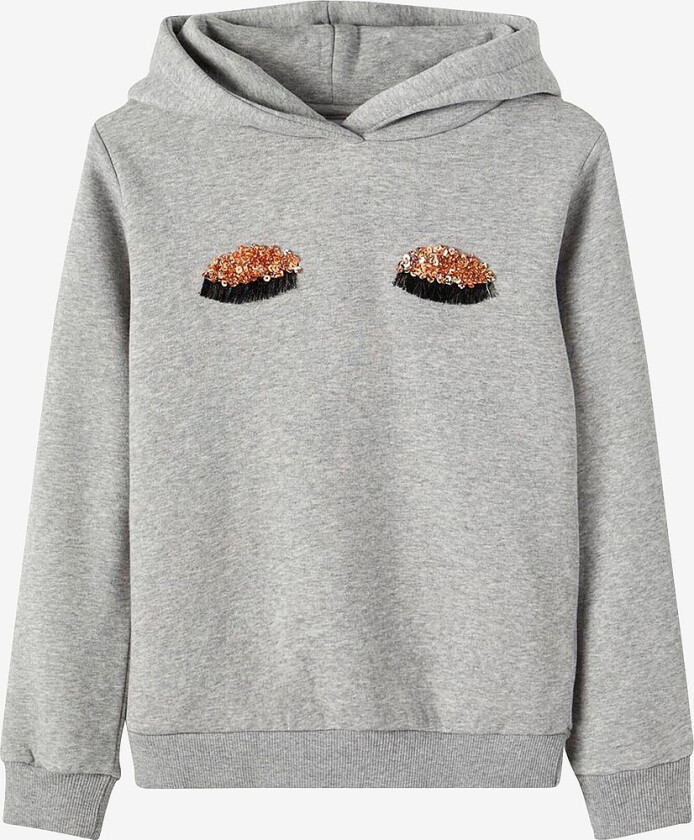 Hettegenser nkfResofia LS Sweat WH Bru Box - Grå