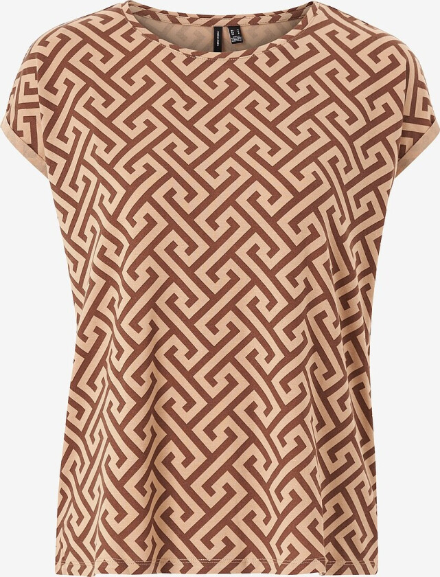 Topp vmAva Plain SS Top - Brun
