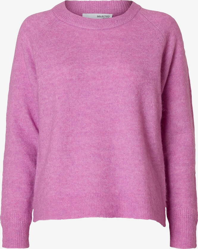 Genser slfLulu LS Knit O-neck - Rosa