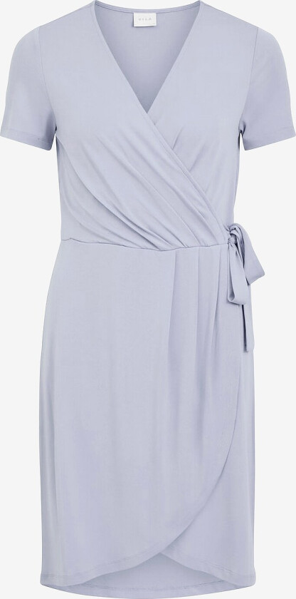 Kjole viNayeli S/S Knee Wrap Dress - Blå