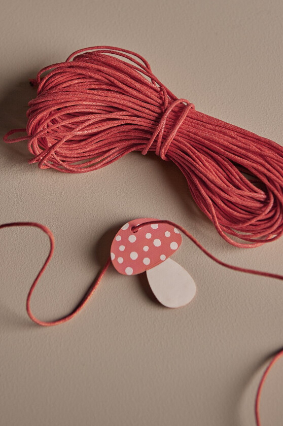 Bilde av Gavebånd Cotton Waxed 20 meter - Rød