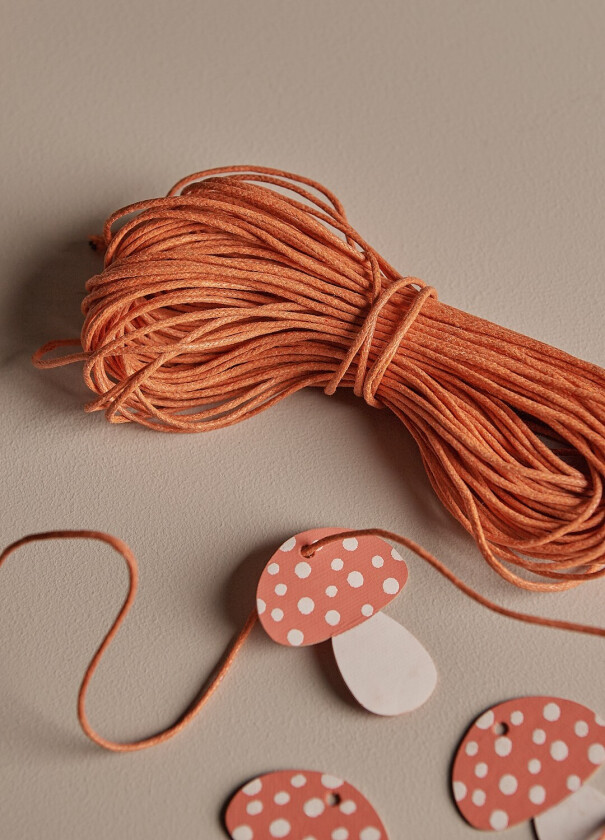 Gavebånd Cotton Waxed 20 meter - Orange