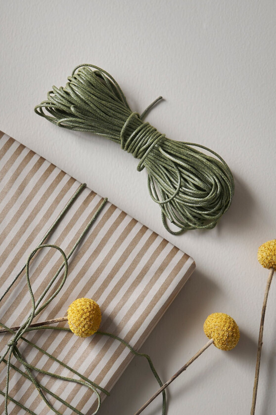 Bilde av Gavebånd Cotton Waxed 20 meter - Grønn