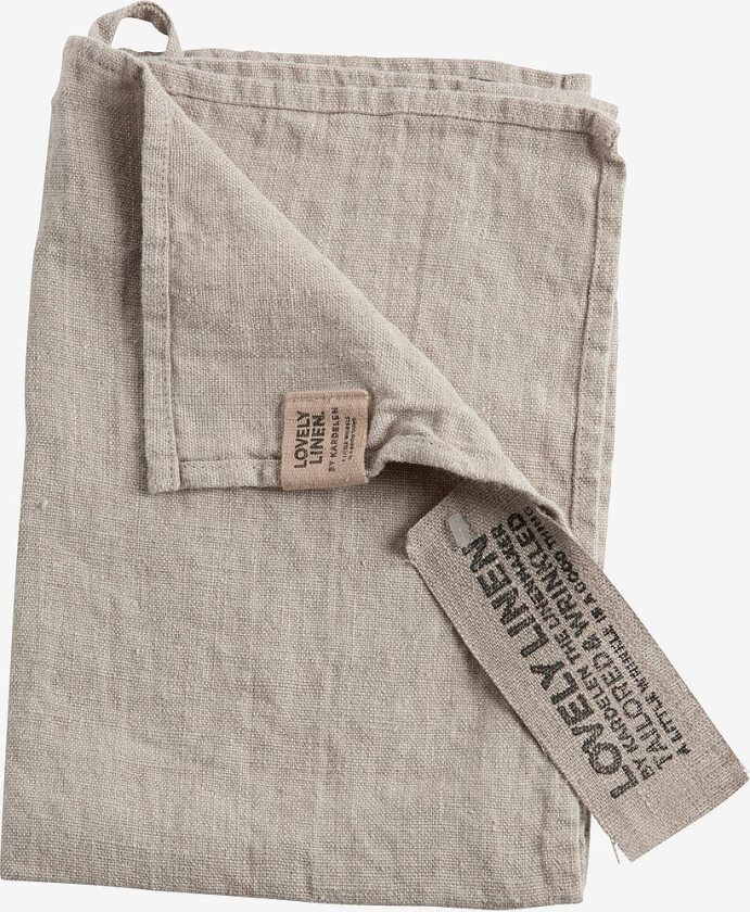 Gjestehåndkle Lovely i vasket lin - Natur