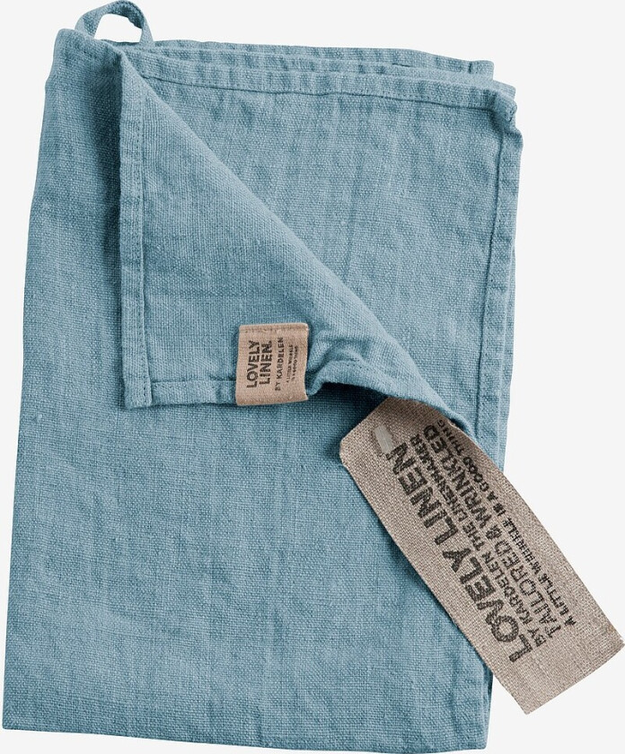 Gjestehåndkle Lovely i vasket lin - Blå