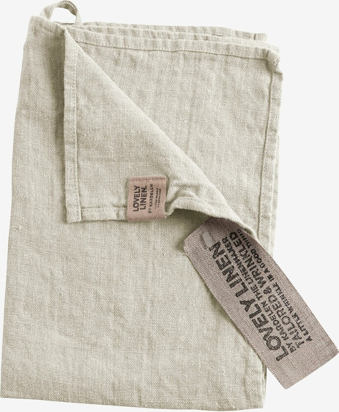 Gjestehåndkle Lovely i vasket lin - Grå