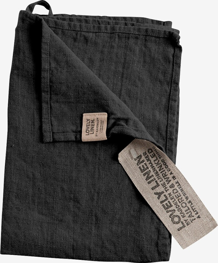 Gjestehåndkle Lovely i vasket lin - Grå