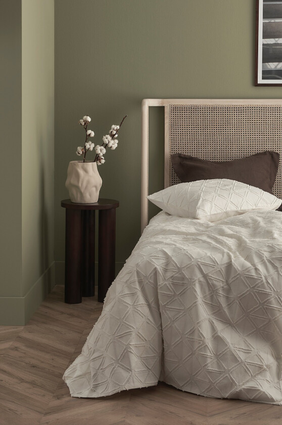 Sengesett Albina i økologisk bomull, 2 eller 3 deler - Hvit