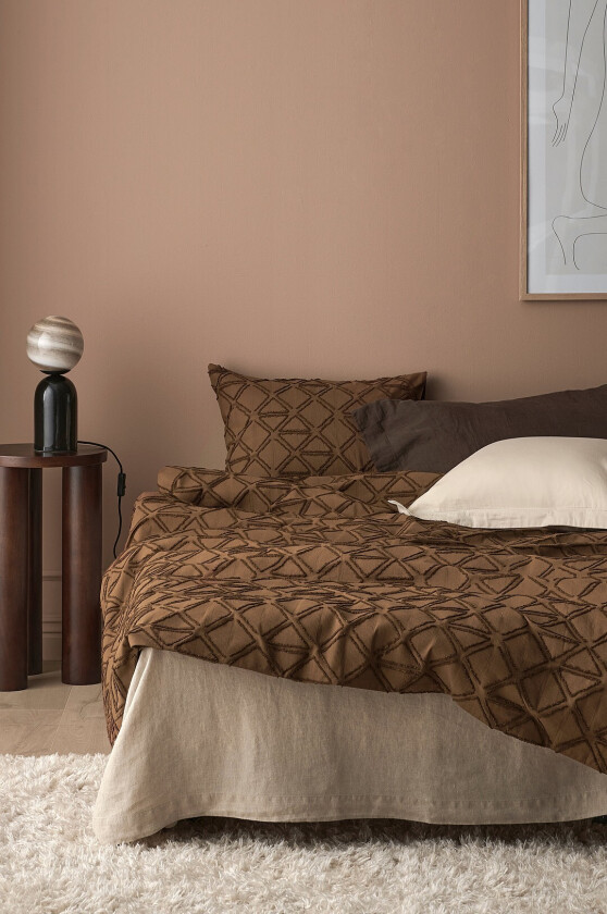 Sengesett Albina i økologisk bomull, 2 eller 3 deler - Brun